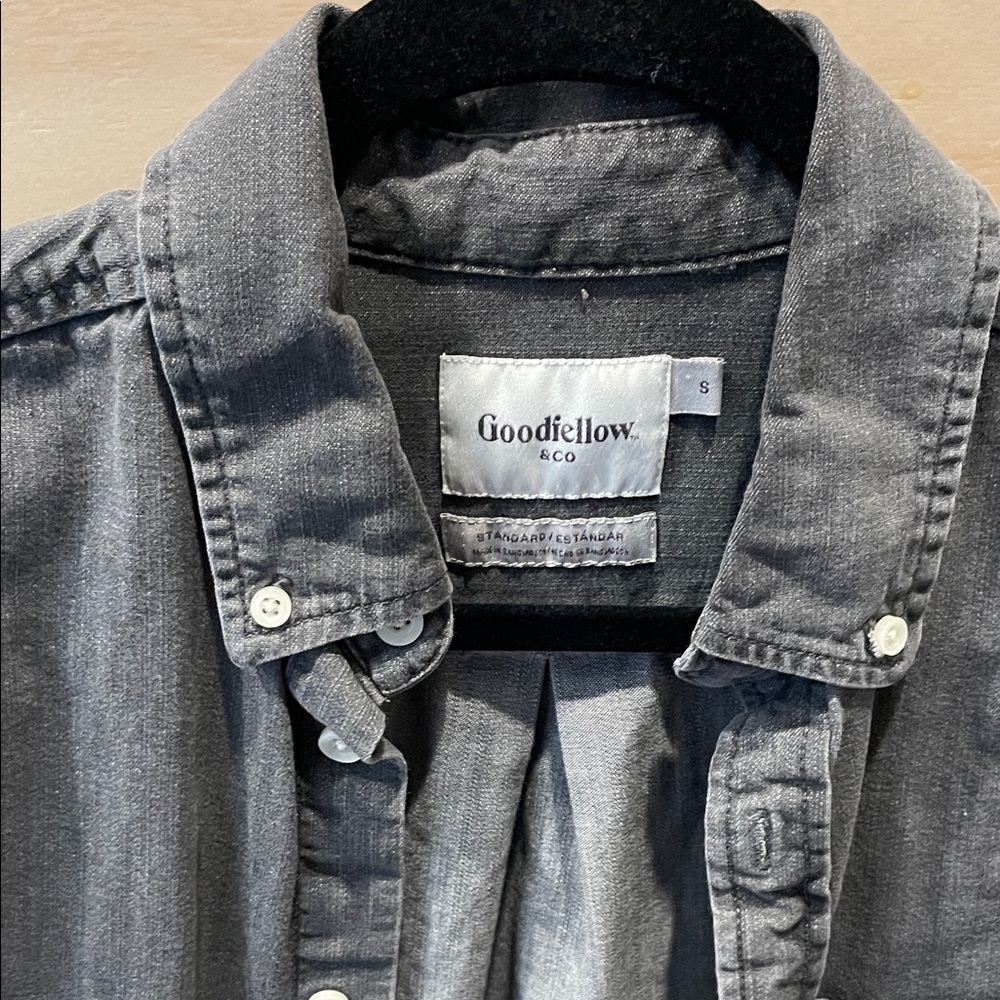 Goodfellow & Co Charcoal chambray Button-Up Shirt short sleeve